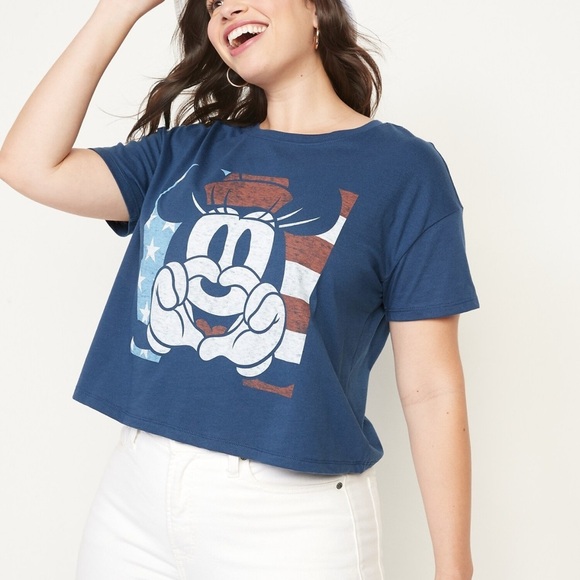 Disney Old Navy Minnie Mouse plus size crop T shirt 3X‎ Vacation Disney cruise - Picture 2 of 8